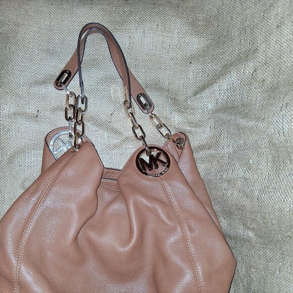 Michael Kors Large Fulton Brown Caramel Leather Shoulder Bag - Picture 5 of 14